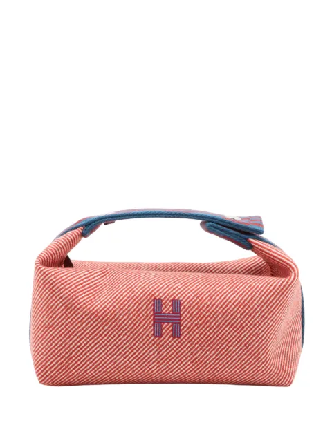 Hermès Pre-Owned 2000-2020 Small Wool Bride A Brac H Natte Case vanity bag Red IZJGNBZ3MXUJ30GD