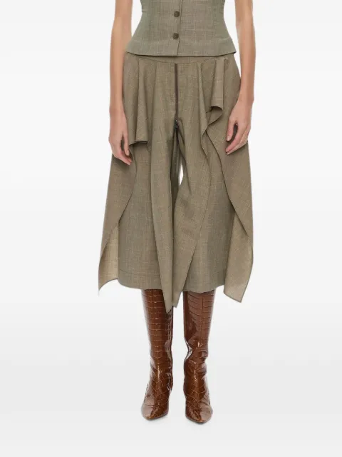 Christopher Esber Tropical split-skirt trousers Green 26025445
