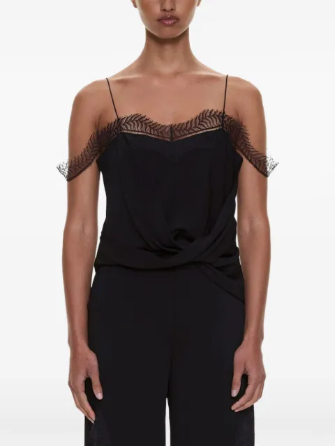 Christopher Esber Miro lace-trim top Black 26021525