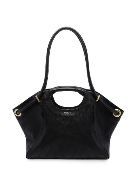 Balmain medium quilted tote bag Black HN1FD076LSP6