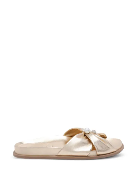 Jimmy Choo Rafi pearl-detail sandals Gold RAFIFLATMNAGOLD