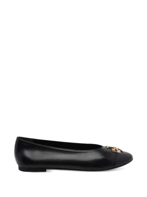 Tory Burch Charlie logo-plaque ballet flats Black 187711
