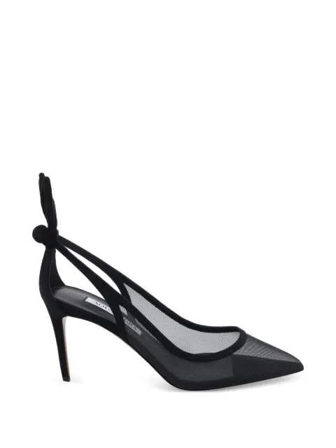 Aquazzura Bow Tie mesh pumps Black DENMIDP1FMD000