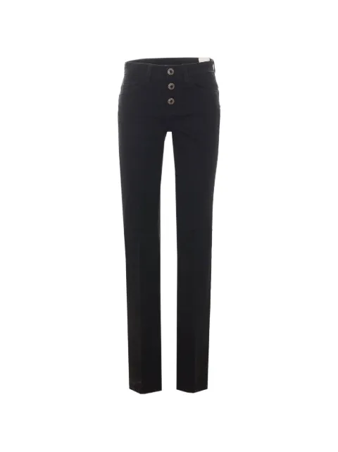 LIU JO logo-patch skinny jeans Black UF6025D0328