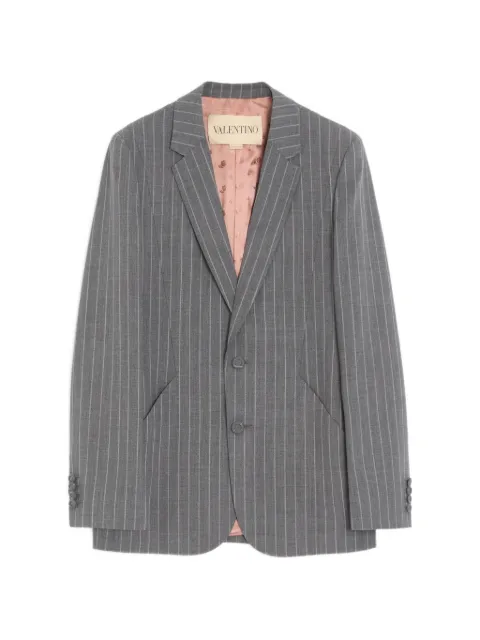 Valentino Garavani single-breasted jacket in pinstripe wool Grey VCEK50BEC