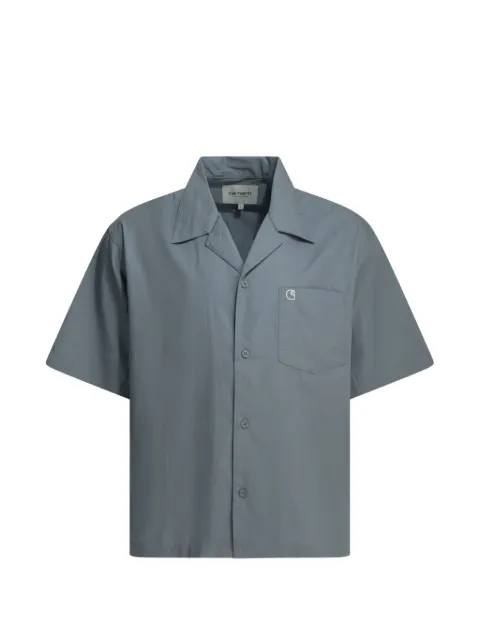 Carhartt WIP logo-embroidered short-sleeve shirt Blue I0368093S2XX
