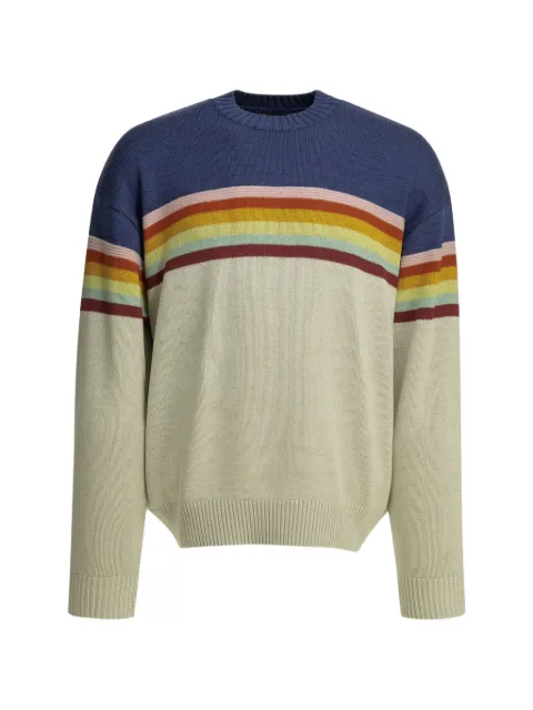 KAPITAL striped cotton sweater Neutrals K2603KN013AUBERGINE