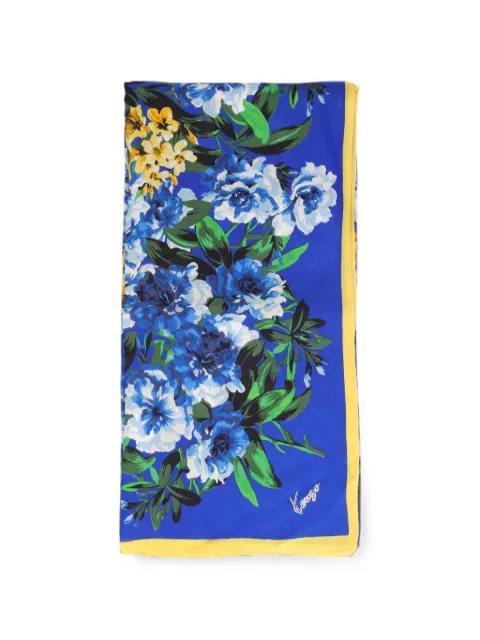 Kenzo Pre-Owned floral-print scarf Blue W2752659