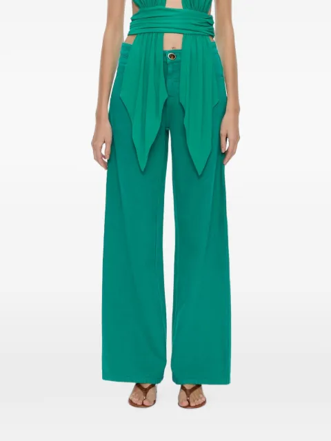 Christopher Esber Quartz relaxed-fit jeans Green 25015724