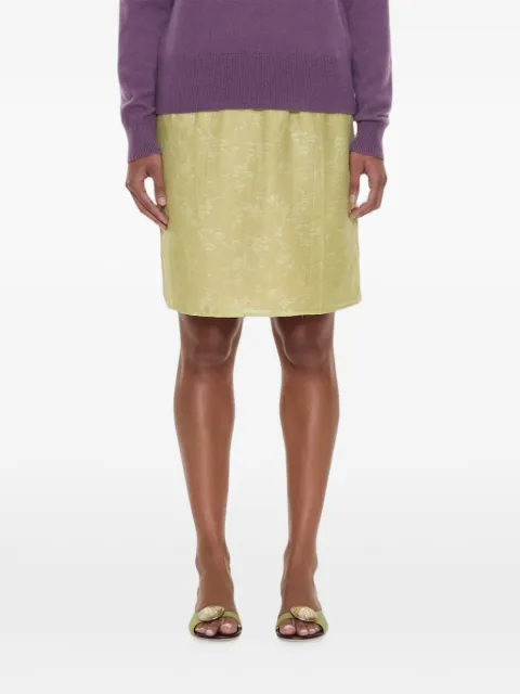 Christopher Esber Light Leak jacquard midi skirt Yellow 26024229