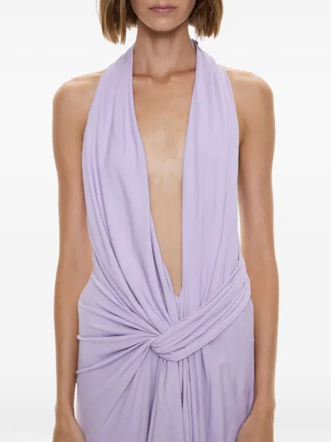 Christopher Esber Spire Cascade midi dress Purple 26023343