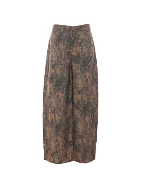 LIU JO paisley-print wide-leg jeans Brown UF6163T684A