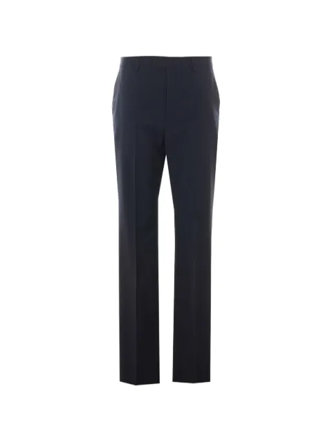 Valentino Garavani embroidered-logo tailored trousers Blue RBP3025S