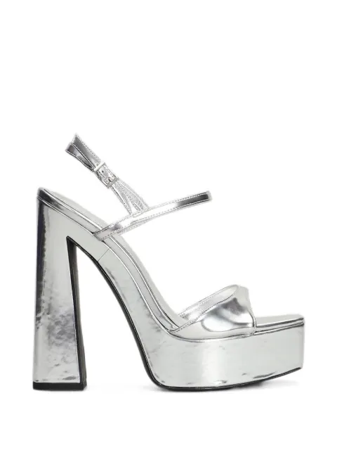 Schutz metallic-effect platform sandals Silver S2209300010002