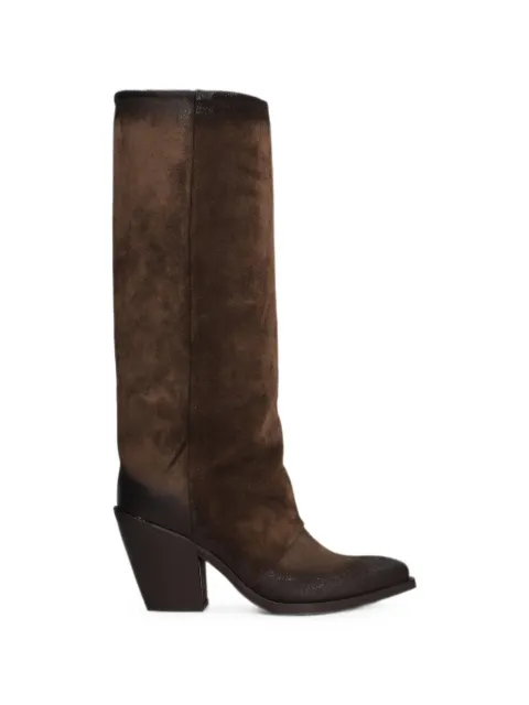 Metisse Texan knee-high suede boots Brown XD961