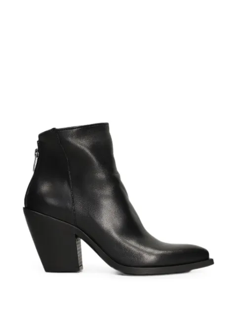 Metisse rear-zip ankle boots Black XD2416