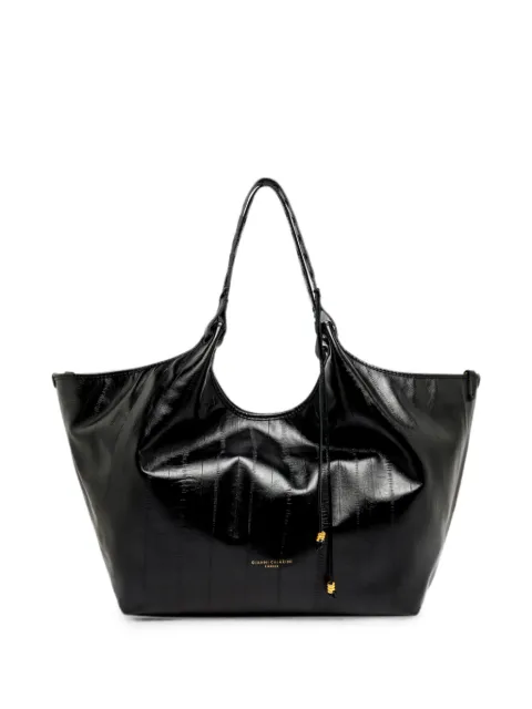 GIANNI CHIARINI large Dua leather shoulder bag Black BS12680EELPSLY001