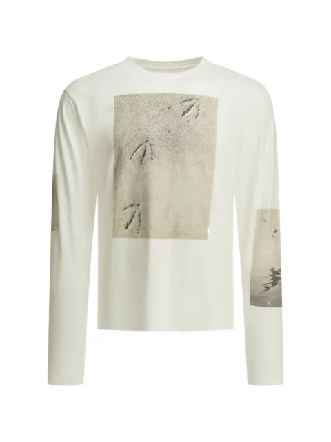 KAPITAL graphic-print long-sleeves T-shirt White K2603LC038