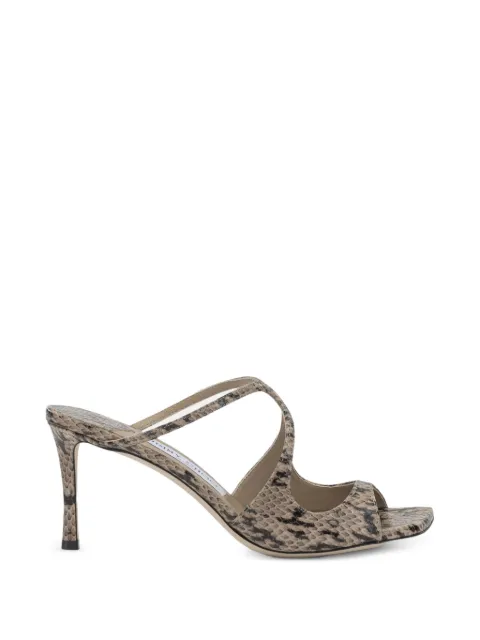 Jimmy Choo Anise snakeskin-effect sandals Neutrals ANISE75GNZCHAI