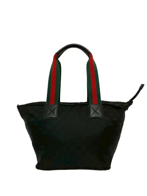 Gucci Pre-Owned 2000-2015 GG Canvas Web tote bag Black L7MILUYNSYZVKXD8