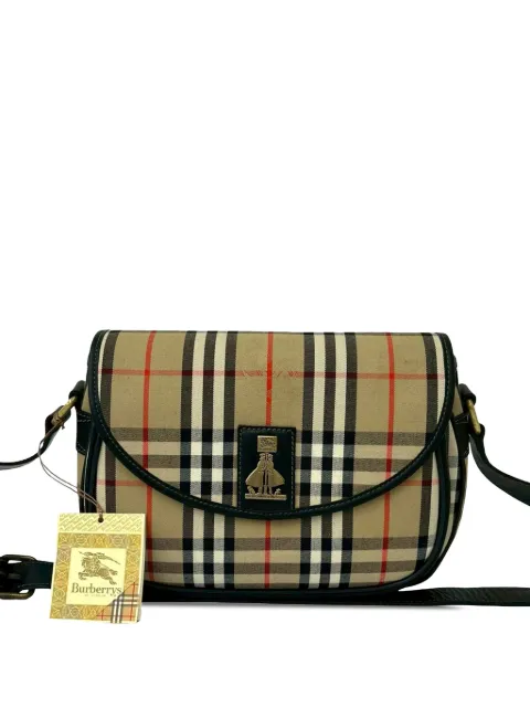 Burberry Pre-Owned 20th Century Haymarket Check Canvas crossbody bag Neutrals 1J0BFGWTFA66FGKW