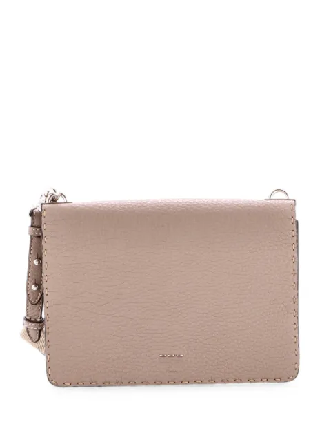 Fendi Pre-Owned Selleria Flap Selleria Leather Small crossbody bag Brown HFRJ5TSPPWB5DNGR