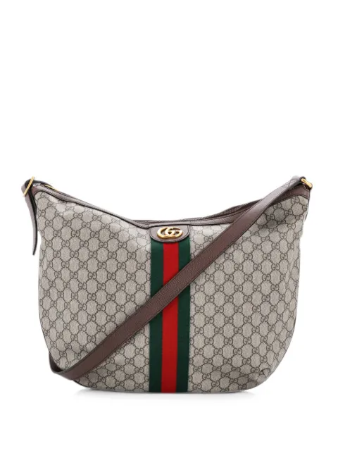 Gucci Pre-Owned Ophidia Half Moon GG Coated Canvas Large hobo bag Brown EQ3Q04W2YNZ4OIGT
