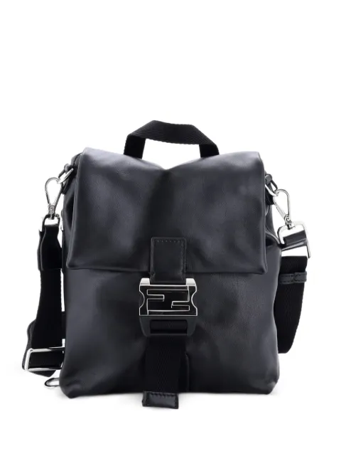 Fendi Pre-Owned Flux Leather Small crossbody bag Black QIK94RI8NFG3YLKM