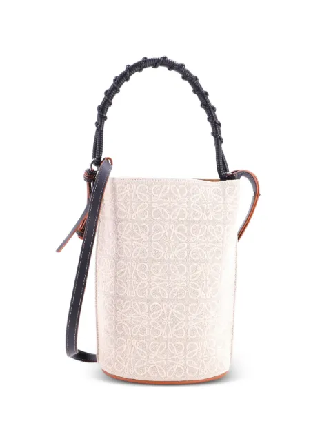 Loewe Pre-Owned Gate Anagram Jacquard Canvas Medium bucket bag Black 93XYOWFKE6NRYCMZ