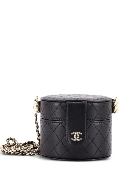CHANEL Pre-Owned CC Allure Vanity Case with Chain Quilted Lambskin Mini crossbody bag Black MGR6V8AWD5WOIE5V