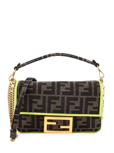 Fendi Pre-Owned Baguette NM Bag Zucca Canvas Mini crossbody bag Brown 5ZAXV6IGLFGDXI6C