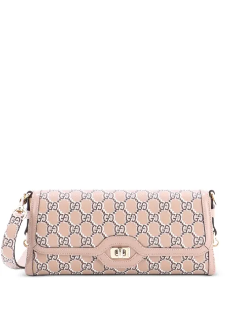 Gucci Pre-Owned Luce Optical GG Printed Leather Small shoulder bag Brown IPXD1NHVJJXMQR67