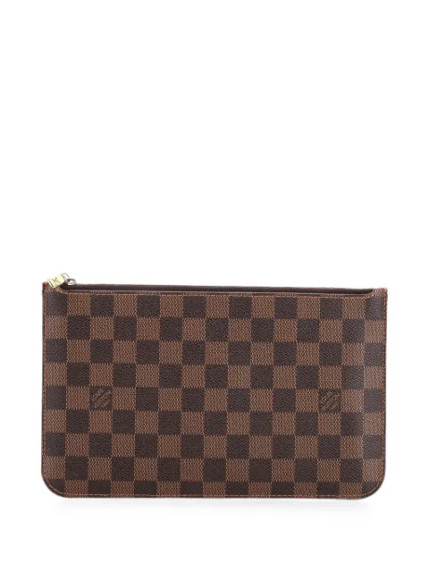 Louis Vuitton Pre-Owned Neverfull Pochette Damier Large pouch Brown 3EGRHUATD8NBSJPQ