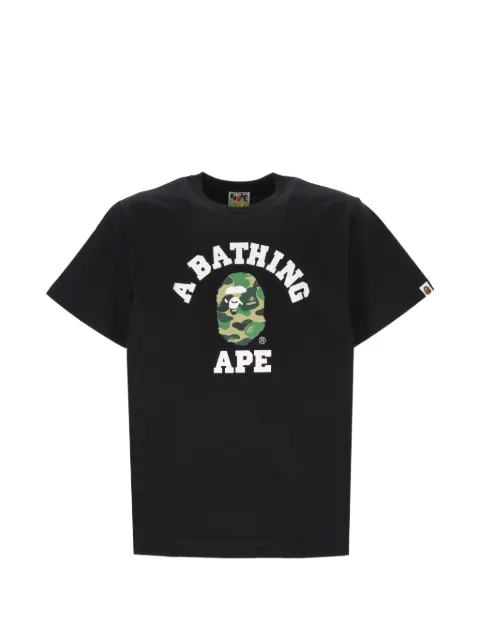 A BATHING APE® College Ape Head T-shirt Black 001TEM301004M