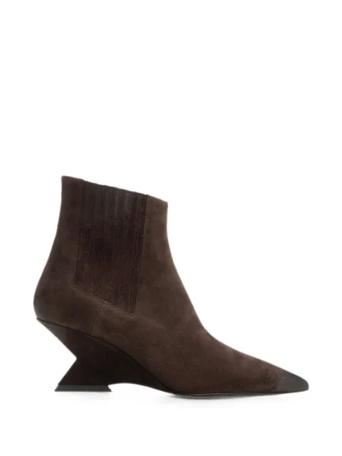 The Attico Cheope pointed-toe ankle boots Brown 261WSH00921LBT108AA