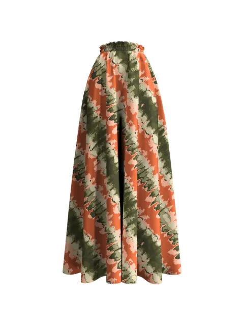 DIARRABLU Jant abstract-print high-waisted trousers Orange PJAN0RAK08ORG