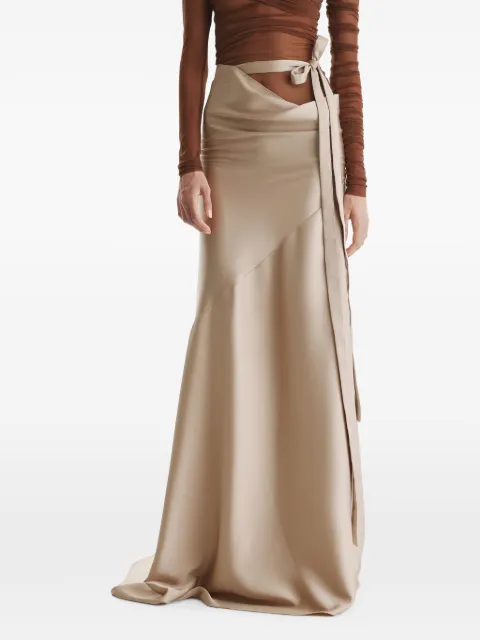2310 STUDIO side-tie maxi skirt Neutrals FF74