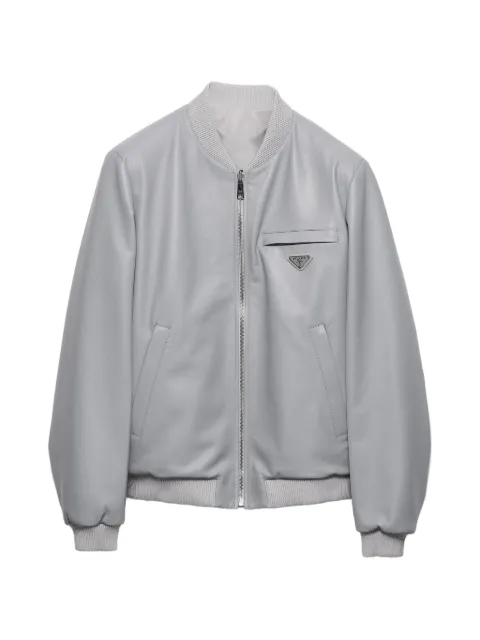 Prada nappa leather bomber jacket Grey UPW280SOOO038