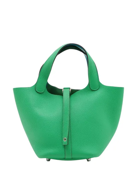 Hermès Pre-Owned 2010-2026 Clemence and Swift Picotin Lock 18 Eclat handbag Green W48DWII9QE2I9U6M