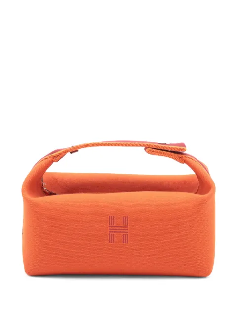Hermès Pre-Owned 2010-2026 Small Toile Bride A Brac Case vanity bag Orange UTS7ETSNB2X49OAQ