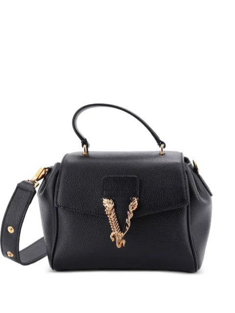 Versace Pre-Owned Virtus Top Handle Bag Leather Small shoulder bag Black WJ6TT6N0I7IS9F30