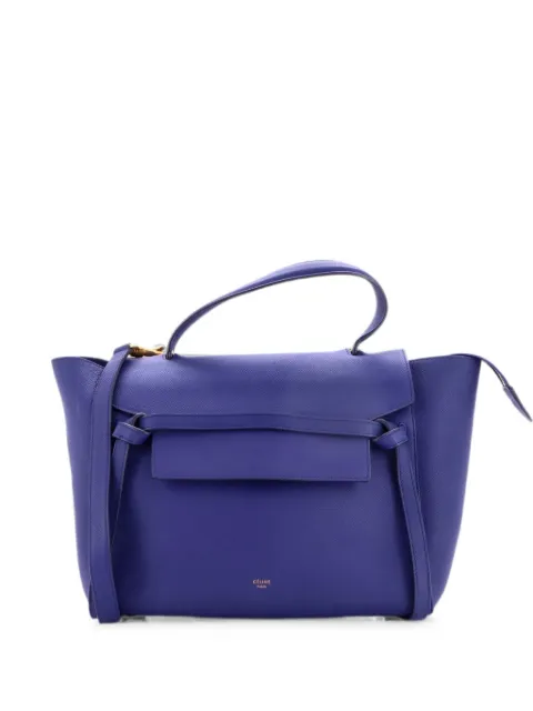 Celine Pre-Owned Belt Bag Textured Leather Mini shoulder bag Blue FU7IXA14VAGJNXY5