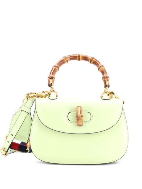 Gucci Pre-Owned Bamboo 1947 Top Handle Bag Leather Small satchel Green OLS89O395OKKZCPE