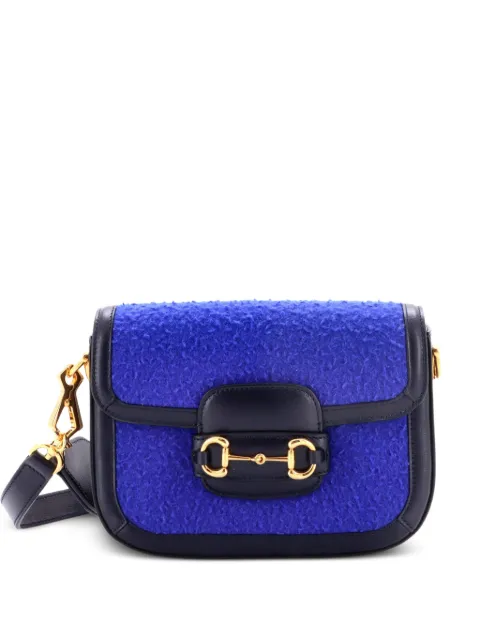 Gucci Pre-Owned Horsebit 1955 Shoulder Bag Wool Mini crossbody bag Blue 27LLF5OBY3B948IB