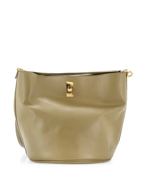 Celine Pre-Owned 16 Bag Leather bucket bag Green 19P8KT5V9EG0QAAS