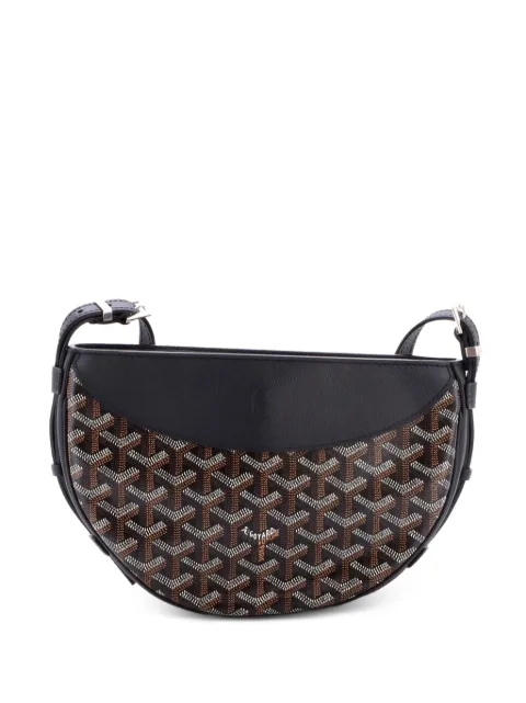 Goyard Pre-Owned Hirondelle Coated Canvas and Leather shoulder bag Black 00Y67YIM2WSCJEPM