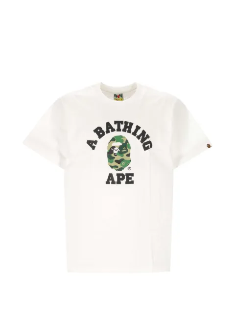 A BATHING APE® logo-print cotton T-shirt White 001TEM301004M