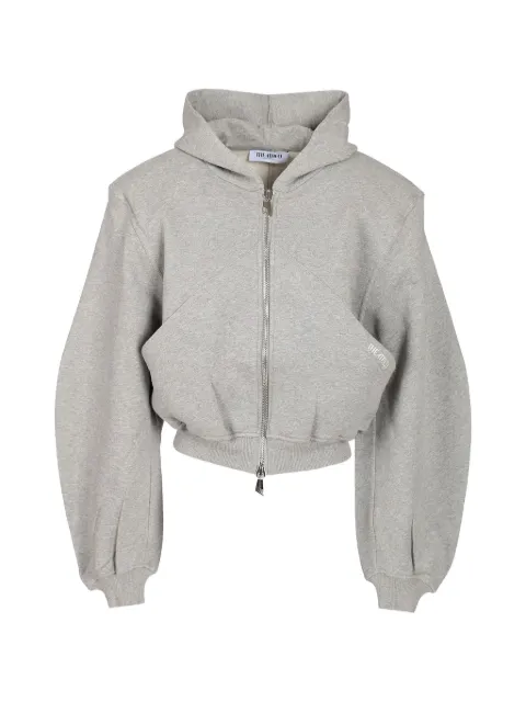 The Attico logo-embroidered zip-up hoodie Grey 261WCF00026JJF003AA