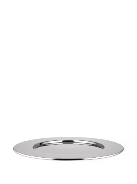 Alessi polished round charger plate Silver 008SG43