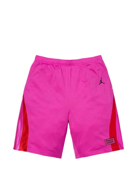 Supreme x Jordan logo-patch shorts Pink SU27798